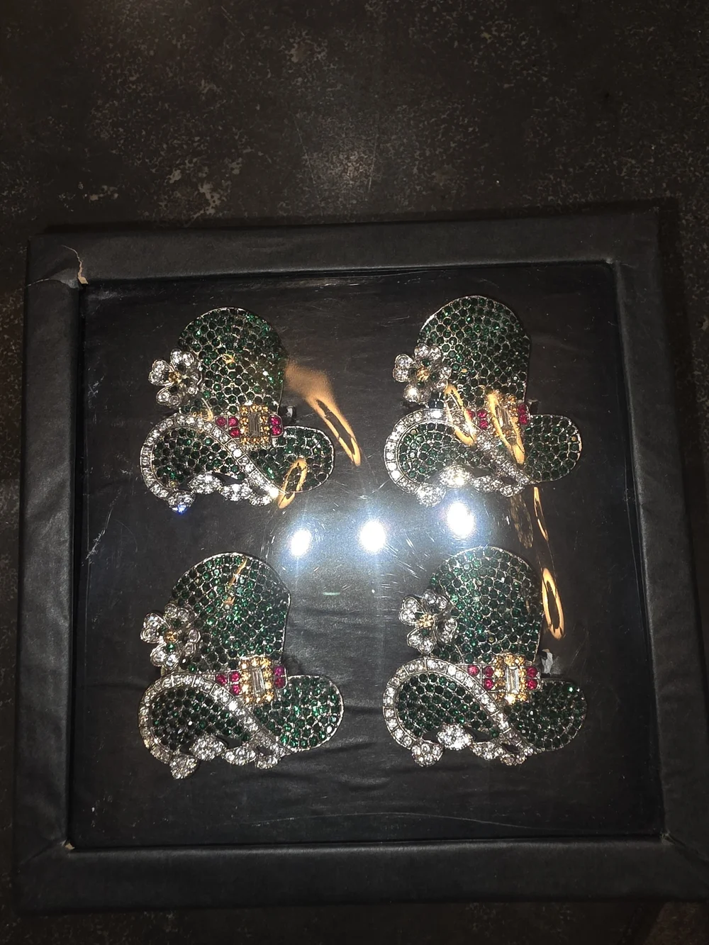 STOREHOUSE Crystal Napkin Rings CELEBRATE St. Patrick's Day
